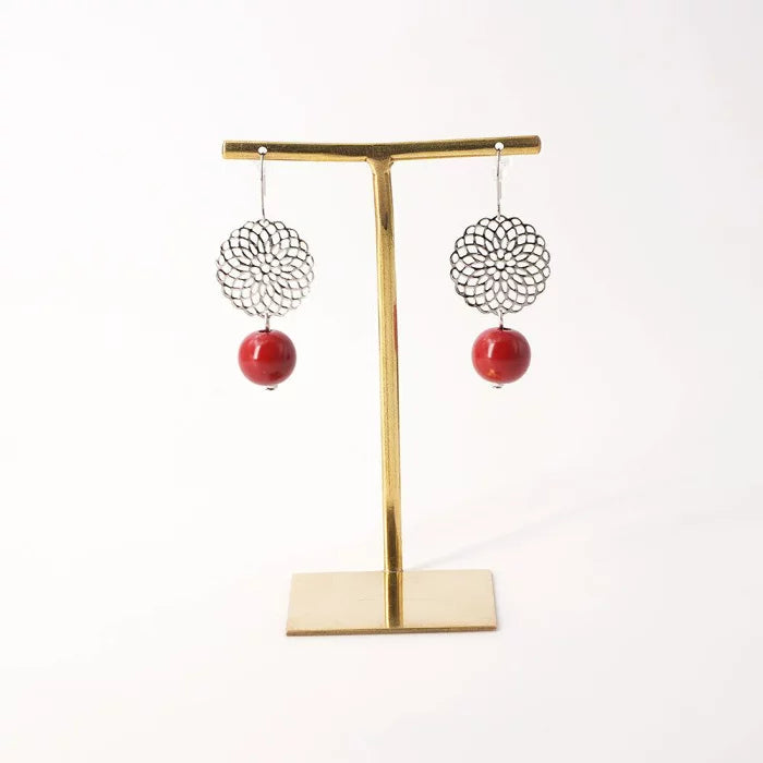 天然うるし珠 ピアス/イヤリング