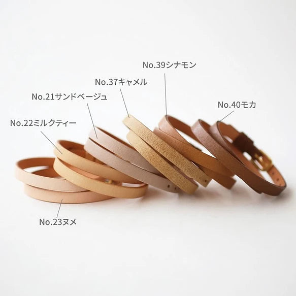 美蔵オリジナルデザイン はなもっこ 紋切りシリーズ竜胆(りんどう)紋 ゴールドケース 2重ベルト
