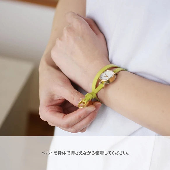 美蔵オリジナルデザイン はなもっこ 紋切りシリーズ竜胆(りんどう)紋 ゴールドケース 2重ベルト