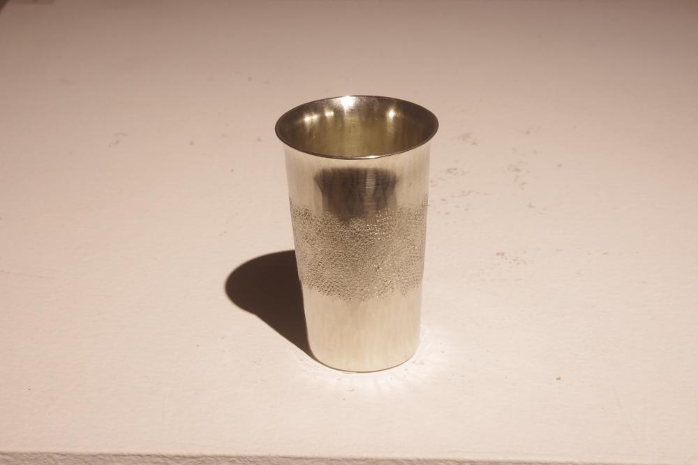 冷酒コップ(彫金鍛金)