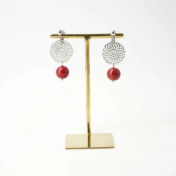 天然うるし珠　ピアス／イヤリング