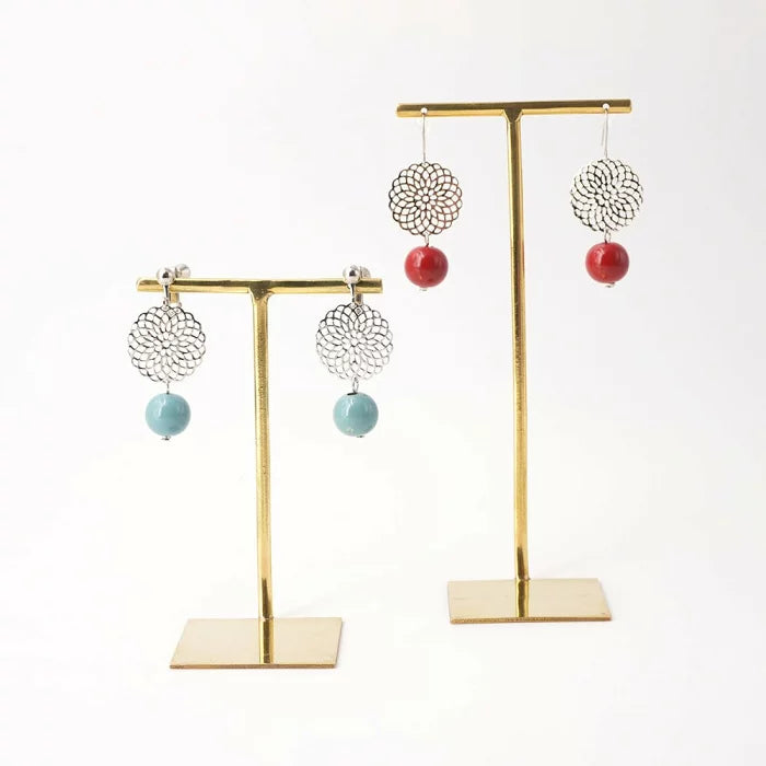 天然うるし珠　ピアス／イヤリング